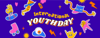 Youth Day Stickers Facebook Cover Design