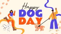 Doggy Greeting Facebook Event Cover Design