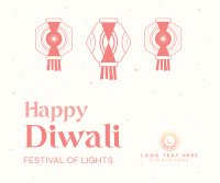 Diwali Lights Facebook Post Design