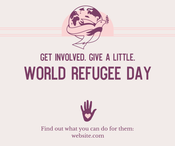 World Refugee Day Dove Facebook Post Design Image Preview