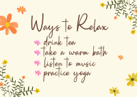 Ways to relax Postcard Image Preview