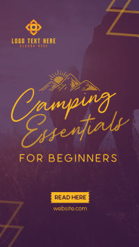 Your Backpack Camping Needs TikTok Video Design