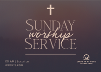 Blessed Sunday Service Postcard Image Preview