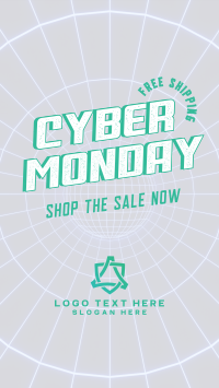 Vaporwave Cyber Monday YouTube short Image Preview