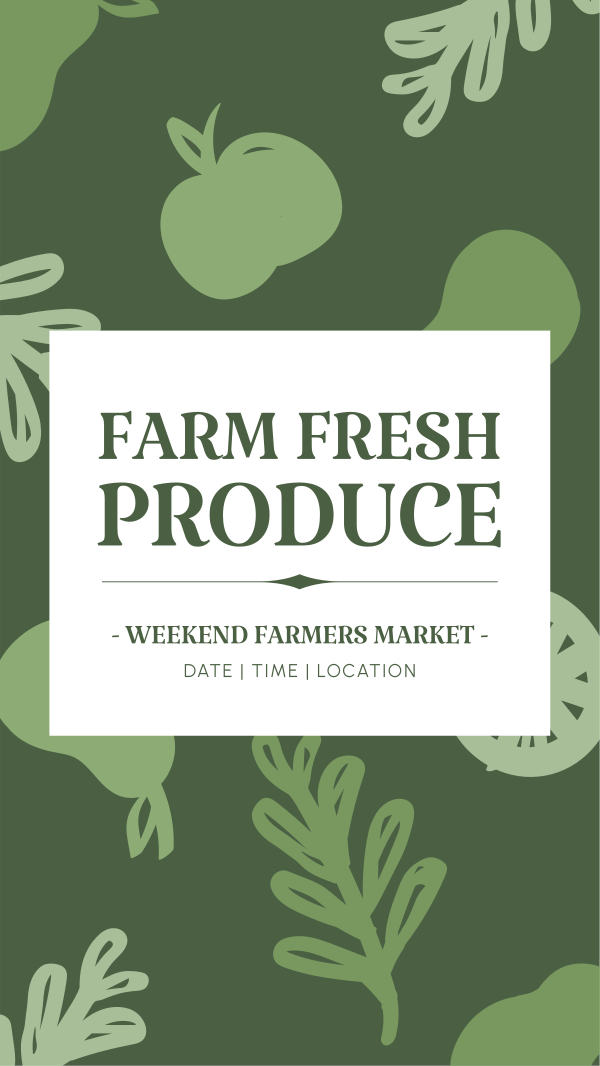 Farm Fresh Produce Instagram Story Design Image Preview