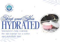 Skincare Hydration Benefits Postcard Design