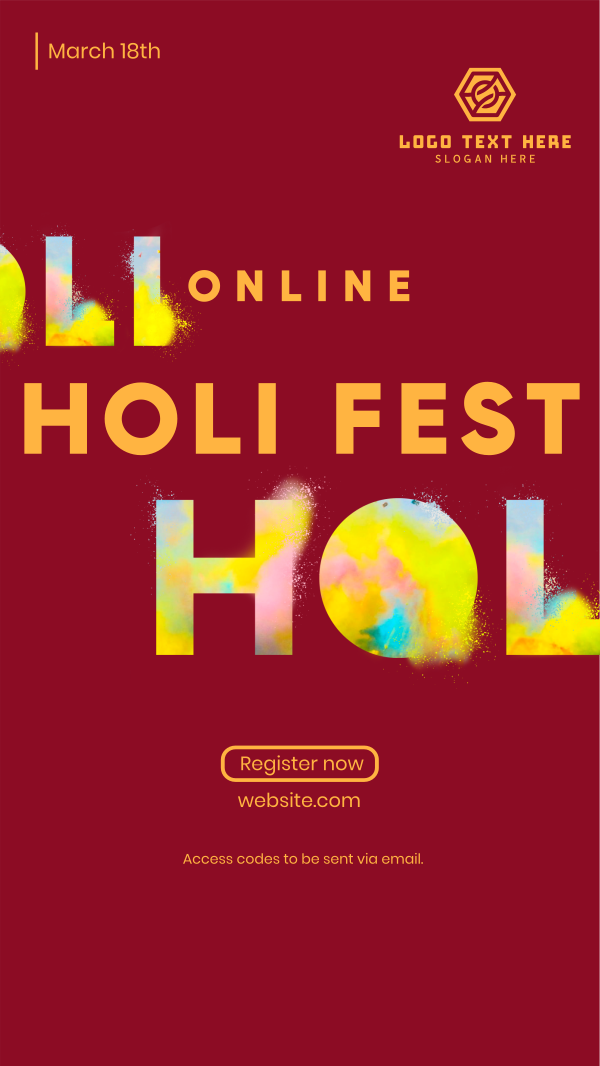 Holi Fest Instagram Story Design Image Preview