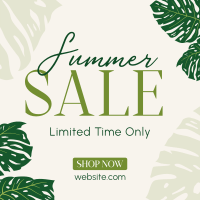 Summer Monstera Leaf Sale Instagram post Image Preview