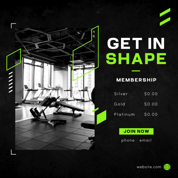 Gym Membership Instagram Post Design Image Preview