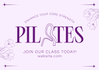 Minimalist Pilates Postcard Image Preview