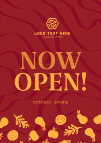 Now Open Vegan Restaurant Flyer Design