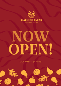 Now Open Vegan Restaurant Flyer Image Preview