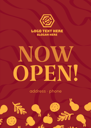 Now Open Vegan Restaurant Flyer Image Preview