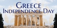 Contemporary Greece Independence Day Twitter post Image Preview