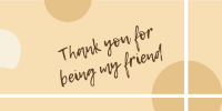 Thank you friend greeting Twitter post Image Preview