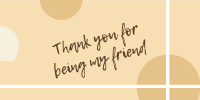 Thank you friend greeting Twitter Post Design