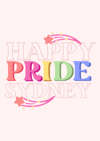 Happy Pride Text Poster Image Preview
