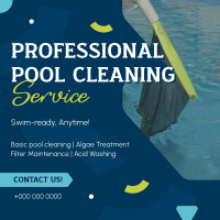 Professional Pool Cleaning Service Instagram Post Design