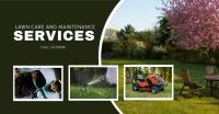 Lawn Care Services Collage Facebook Ad Design