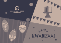 Abstract Kwanzaa Postcard Image Preview