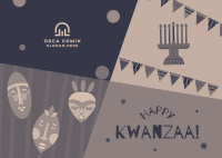 Abstract Kwanzaa Postcard Image Preview