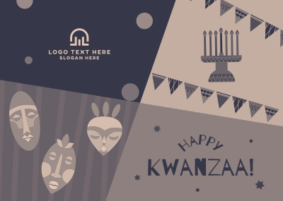 Abstract Kwanzaa Postcard Image Preview