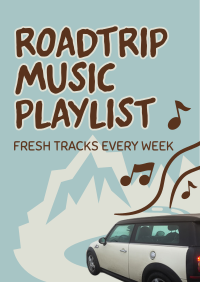 Roadtrip Music Playlist Poster Design