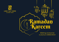 Ramadan Pen Stroke Postcard Image Preview