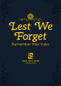Remember their Valor Poster Image Preview