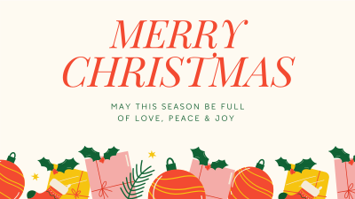 Merry Christmas Facebook event cover Image Preview