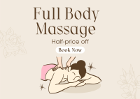 Body Massage Promo Postcard Design