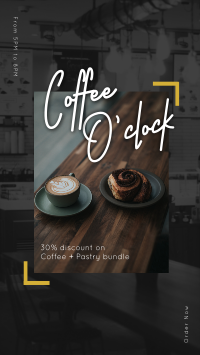 Coffee O'clock Facebook Story Design