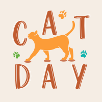 Happy Cat Day Instagram Post Design