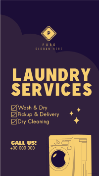 Laundry Services List Instagram Story Design