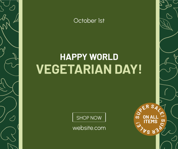 Vegetarian Day Facebook Post Design