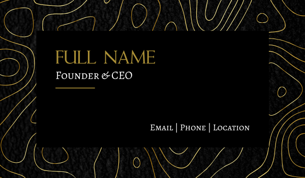 Liquid Gold Business Card Design Image Preview