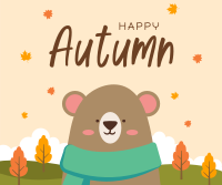 Bear in Autumn Facebook Post Design