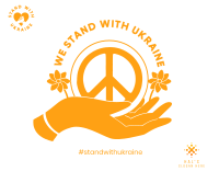 Ukraine Peace Hand Facebook Post Design