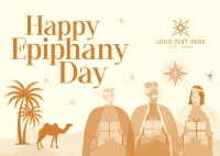 Happy Epiphany Day Postcard Design