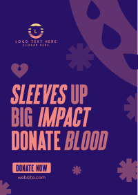 Droplet Blood Donation Flyer Design