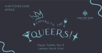 Cheers Queers Text Facebook Ad Design