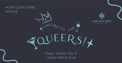 Cheers Queers Text Facebook ad Image Preview