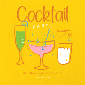 Cocktails Instagram post Image Preview