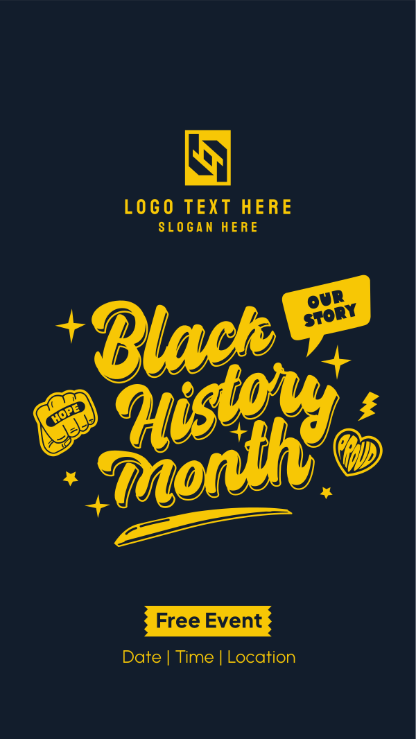 Fun Black History Month Instagram Story Design Image Preview