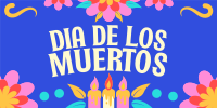 Dia de los Muertos Party Twitter Post Image Preview