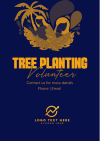 Minimalist Planting Volunteer Flyer Design