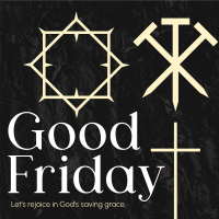 Minimalist Good Friday Greeting  Instagram post Image Preview