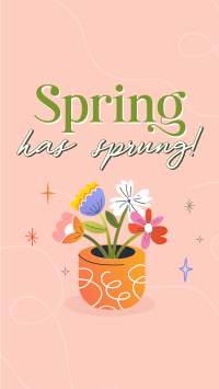Spring Flower Pot Instagram Story Design