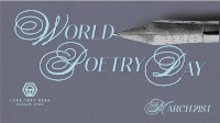 World Poetry Day Pen Animation Image Preview