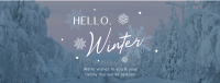 Minimalist Winter Greeting Facebook Cover Design